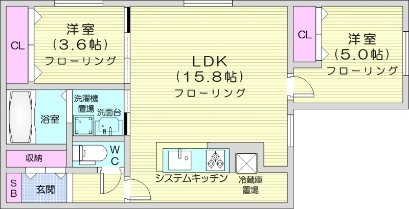 Alivis東区役所前の間取り