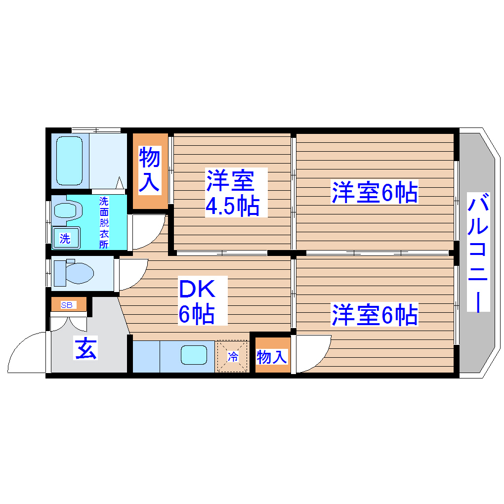 第二及川コーポの間取り