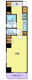 水戸市泉町のマンションの間取り