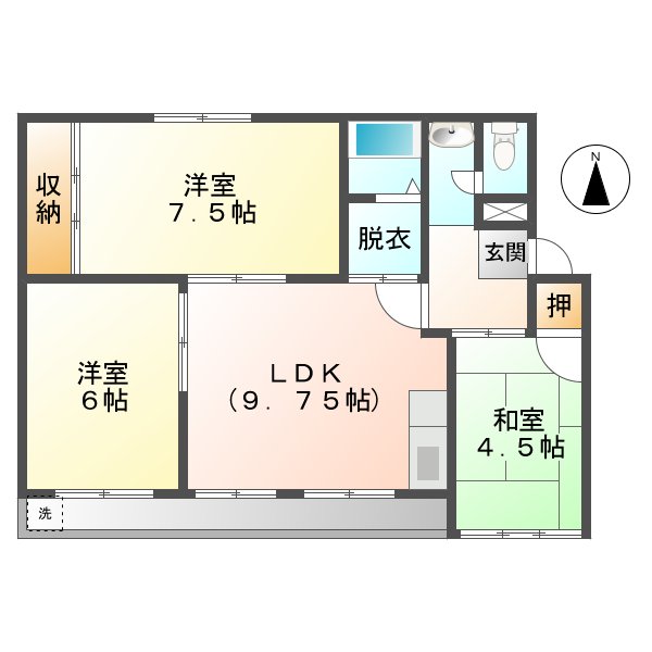 ワイズタウン　２棟の間取り