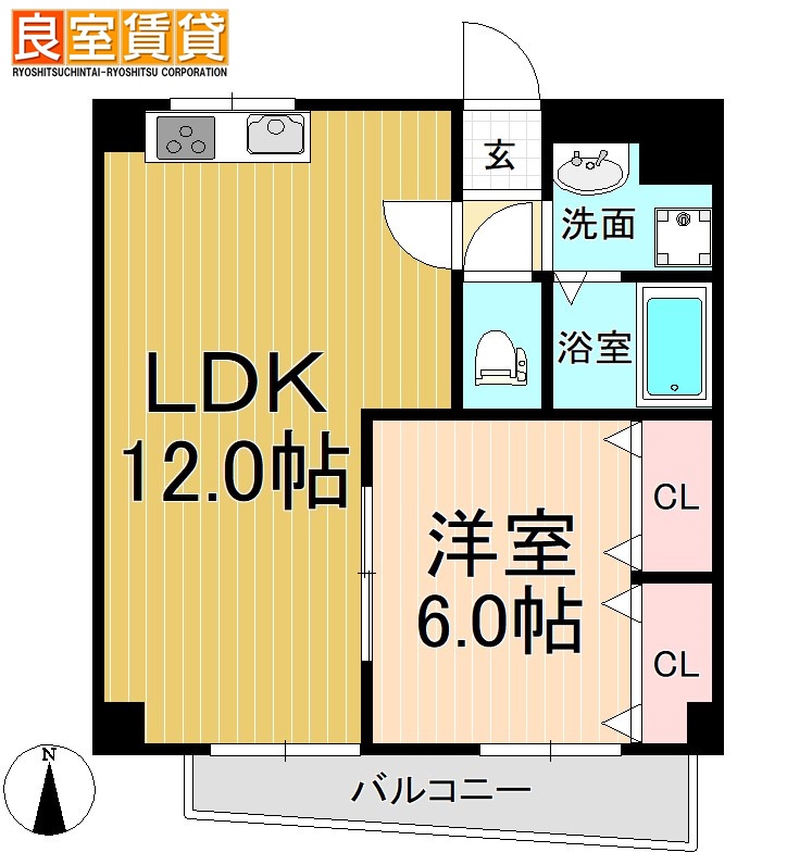 山伝マンションの間取り