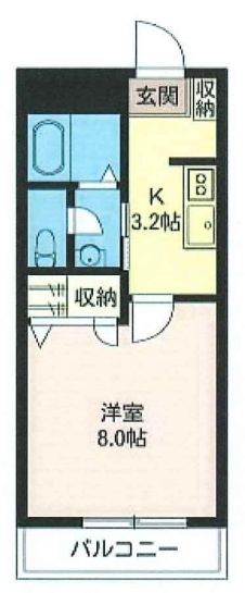 所沢市くすのき台のマンションの間取り