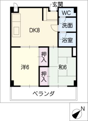 ベルガーデン向山２号館の間取り