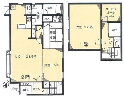 世田谷区松原のマンションの間取り