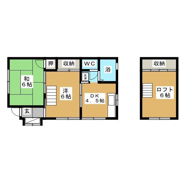 テラスハウス柳下の間取り