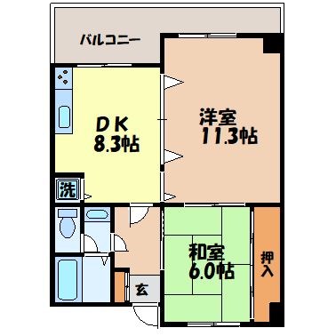 エミナンス扇町の間取り