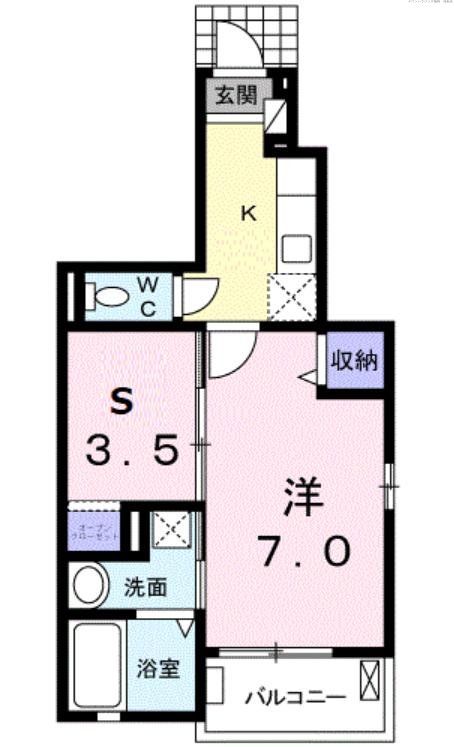 シャルマン・花みずき3　Ａの間取り