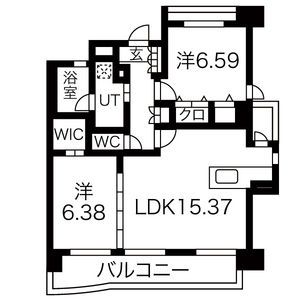 パラシオン西新の間取り