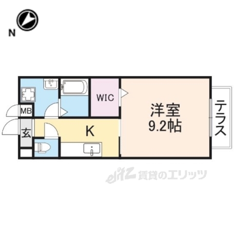 彦根市川瀬馬場町のアパートの間取り