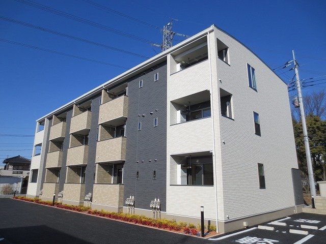 北葛飾郡杉戸町高野台西のアパートの建物外観