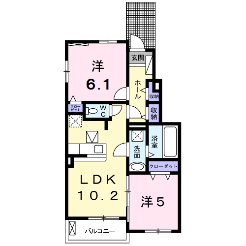 【サンハイツ宮前Ａの間取り】