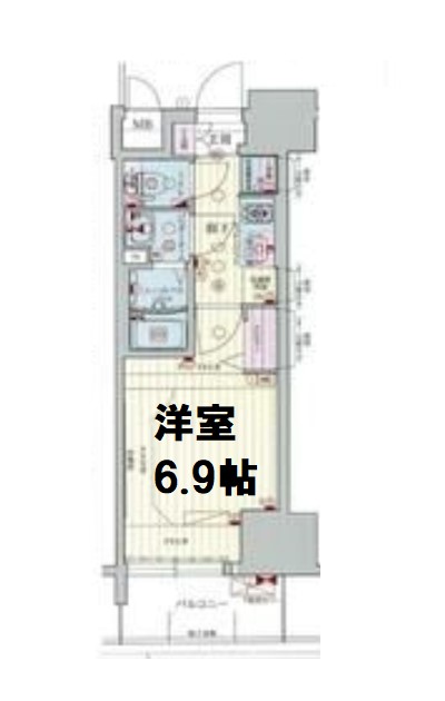 プレサンス阿波座駅前の間取り