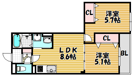 ラモーナ中野本町IIの間取り