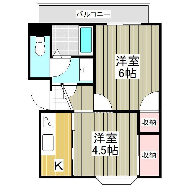 鶴ヶ島市大字上広谷のマンションの間取り