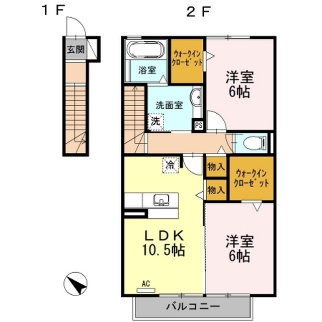 シャンポワール中島の間取り