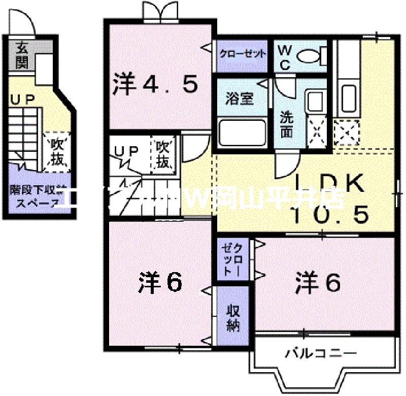 和気郡和気町日室のアパートの間取り