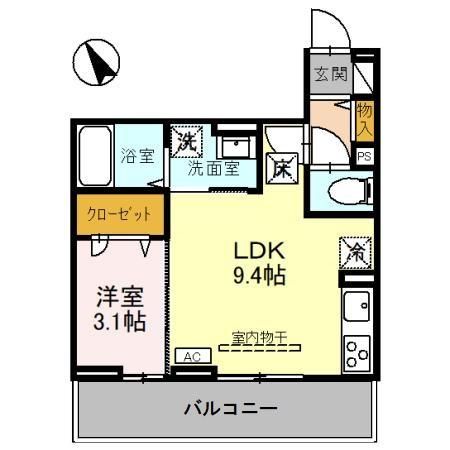 さいたま市浦和区北浦和のアパートの間取り