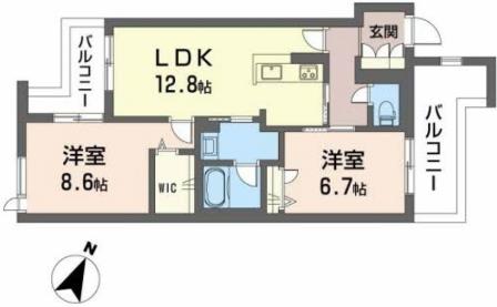 エクセレントガーデンヒルズA棟の間取り