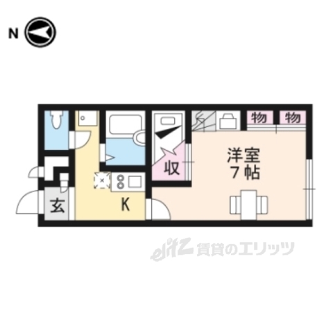 舞鶴市字寺内のアパートの間取り