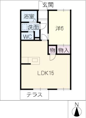 オリジン宮地Ｂ棟の間取り