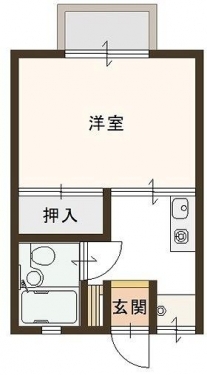 姫路市新在家中の町のアパートの間取り