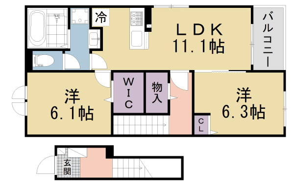 ビバアヴニールIIの間取り