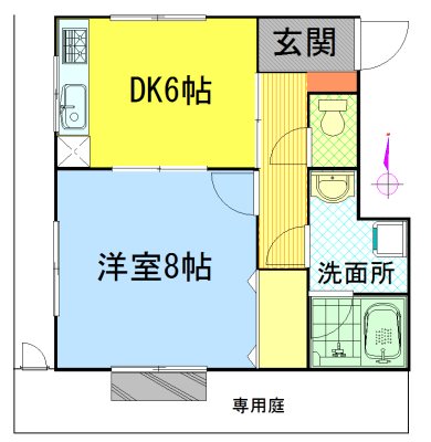 草加市長栄のアパートの間取り