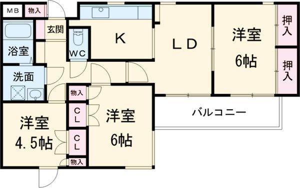 ハイツアザミリアの間取り