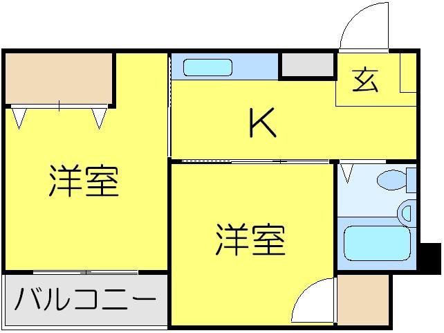 狭山市大字東三ツ木のマンションの間取り