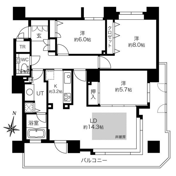 ロジェ北1条の間取り