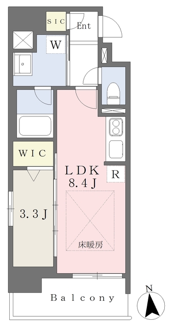 名古屋市東区筒井のマンションの間取り