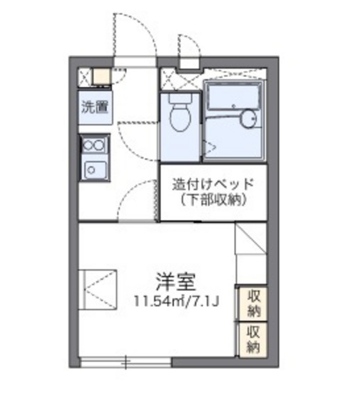 岡山市中区旭東町のアパートの間取り