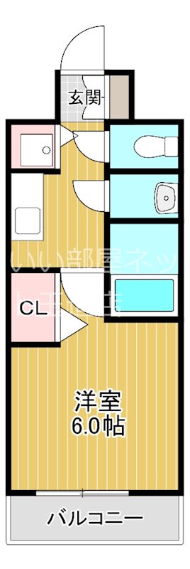 大阪市中央区松屋町のマンションの間取り