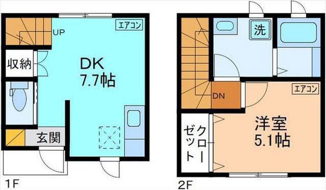 【メゾネット　七ツ屋の間取り】