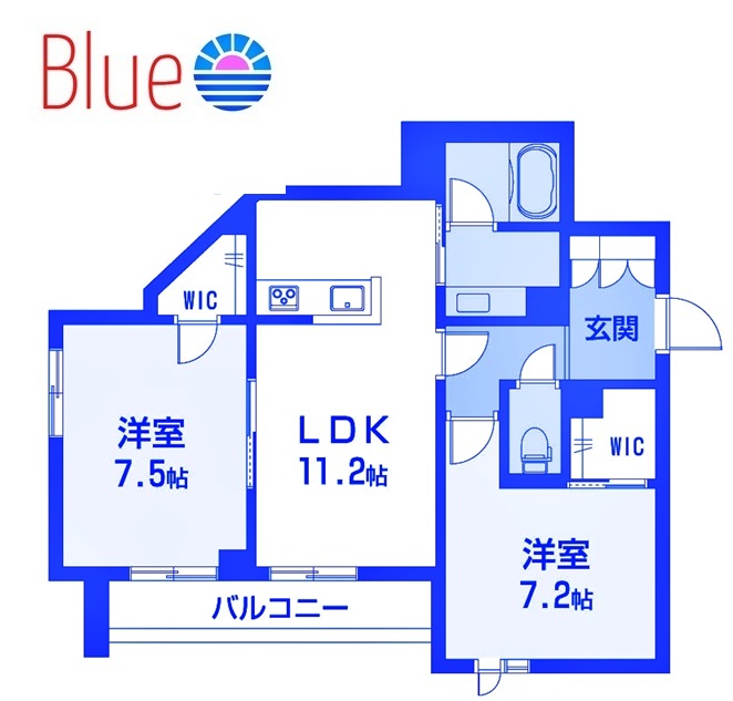 鎌倉市山ノ内のマンションの間取り