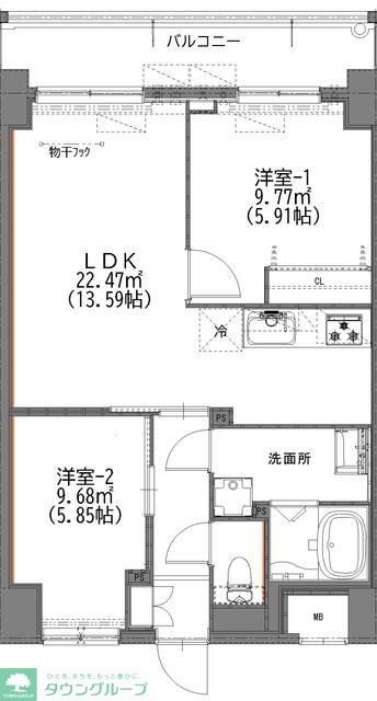 日野市新町のマンションの間取り