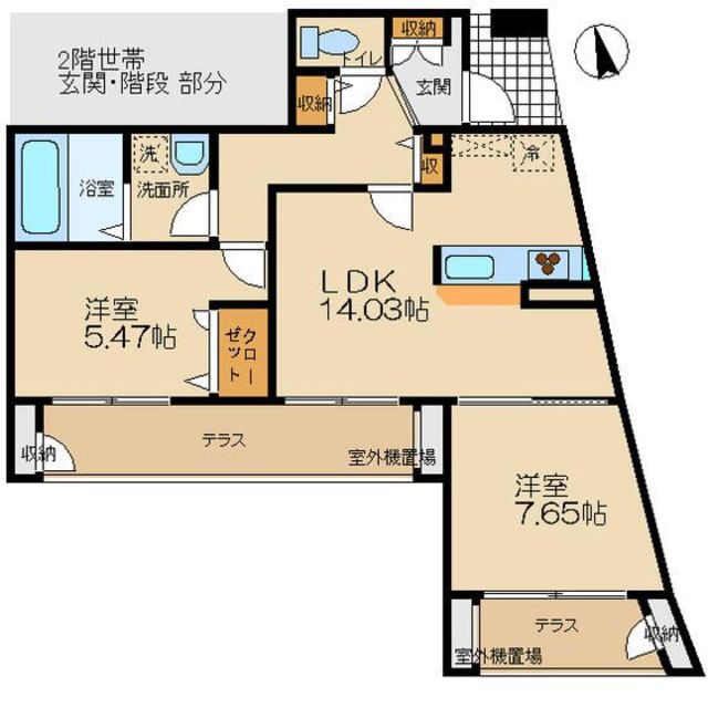 【八王子市みなみ野のアパートの間取り】