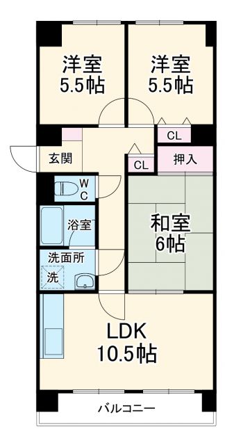 名古屋市北区五反田町のマンションの間取り