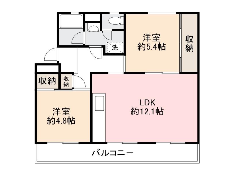 高松市屋島西町のマンションの間取り