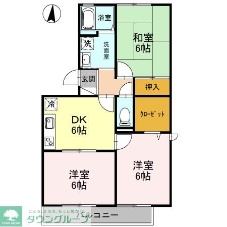 ウエストシティ２の間取り