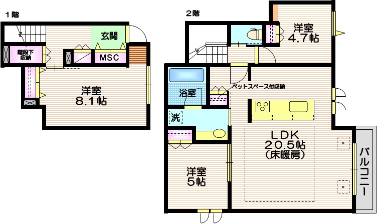 Villa Fiumontorio （ヴィッラ・フィウモントリオ）の間取り