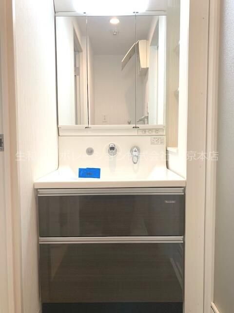 洗面設備　スペースが確保できる洗面所です