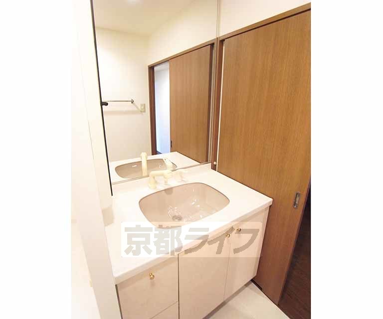 洗面設備　シャンプードレッサー付で忙しい朝も楽々です。