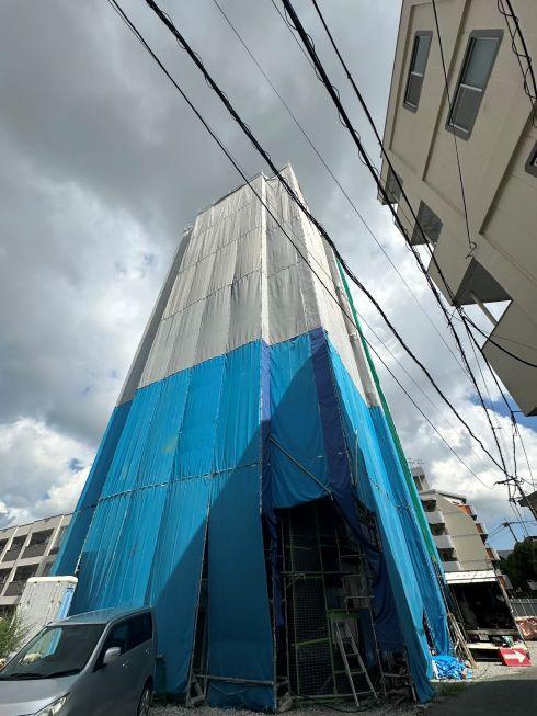 建物外観　工事中写真