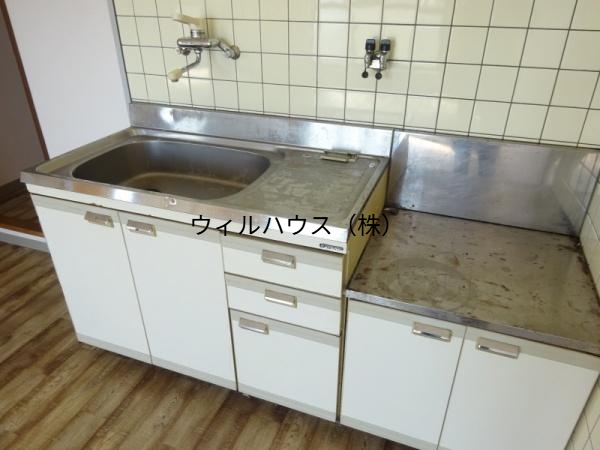 キッチン　ガスコンロ設置可！