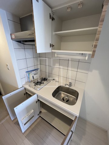 キッチン　エスリード難波ザ・ゲート　2口ガスシステムキッチン