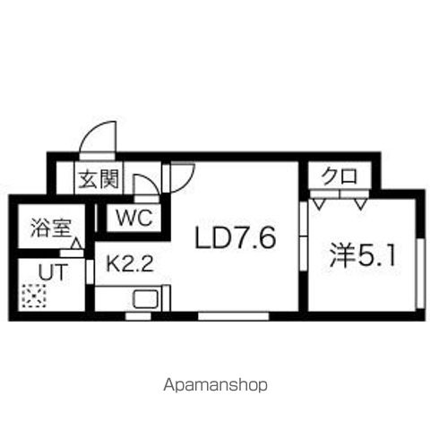 地下鉄東西線 琴似駅 徒歩2分 4階建 築8年の間取り写真
