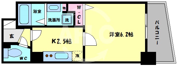 ＪＲ大阪環状線 鶴橋駅 徒歩6分 7階建 築10年の間取り写真