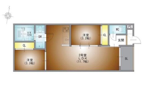 REGALEST堀田の間取り写真