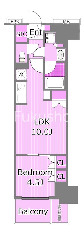 ウォーブ横浜伊勢佐木町の間取り写真